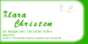 klara christen business card